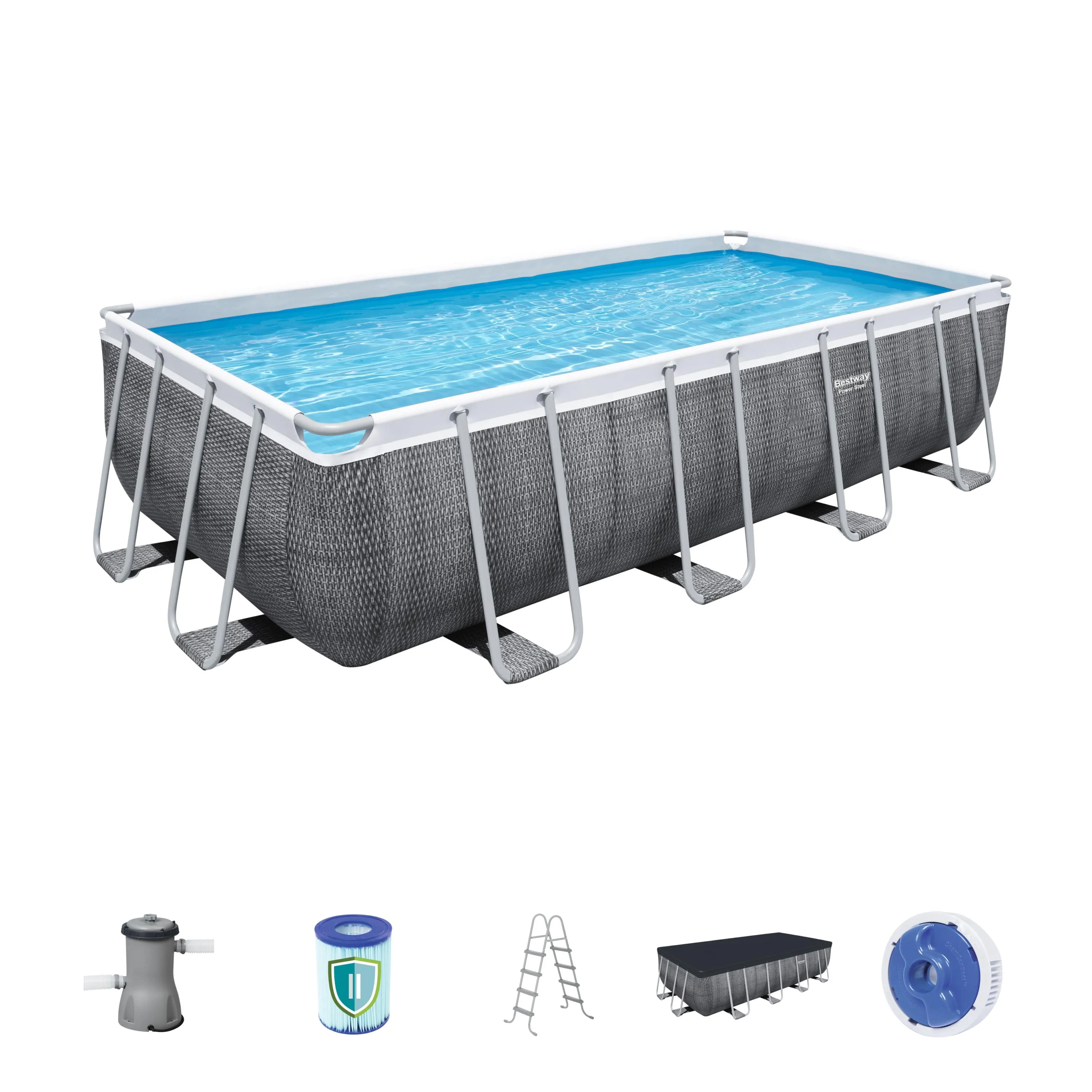 BWAY POOLSET POWERSTEEL GRAPH 488X122 56966