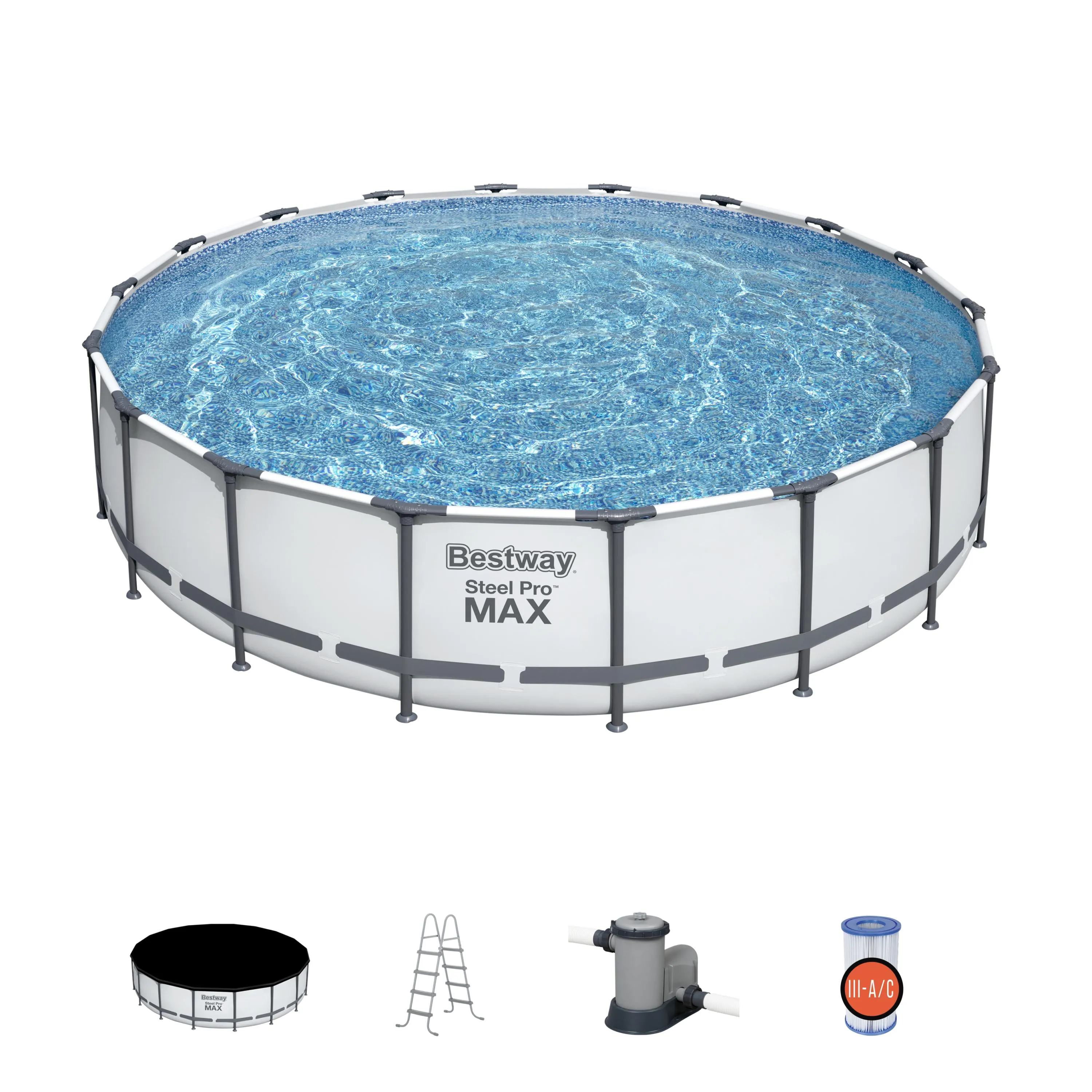 BWAY POOLSET STEEL PRO MAX 549X122 56462