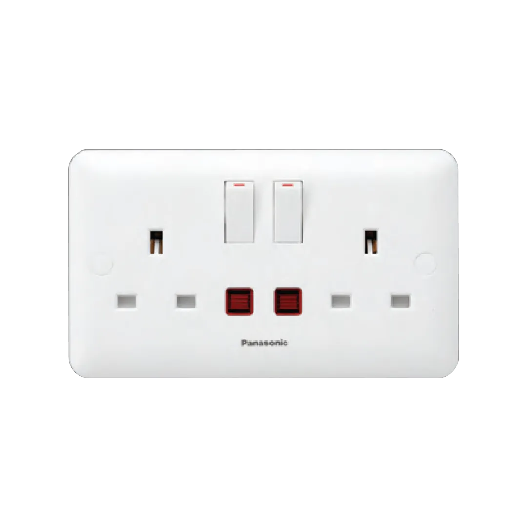 2G 13A DP SWITCHED SOCKET WITH INDICATOR WBC1224 - PANASONIC