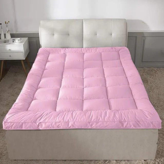 Cotton Home Mattress Topper 140x200+7cm Pink Supersoft