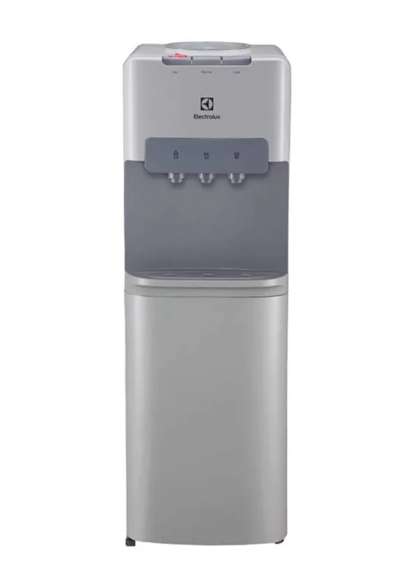 Top Loading Water Dispenser, 9L Cabinet, 3 Faucets, Cold-Normal-Hot, LED Lights, Detachable Drip Tray,
Child Lock, Silver Color