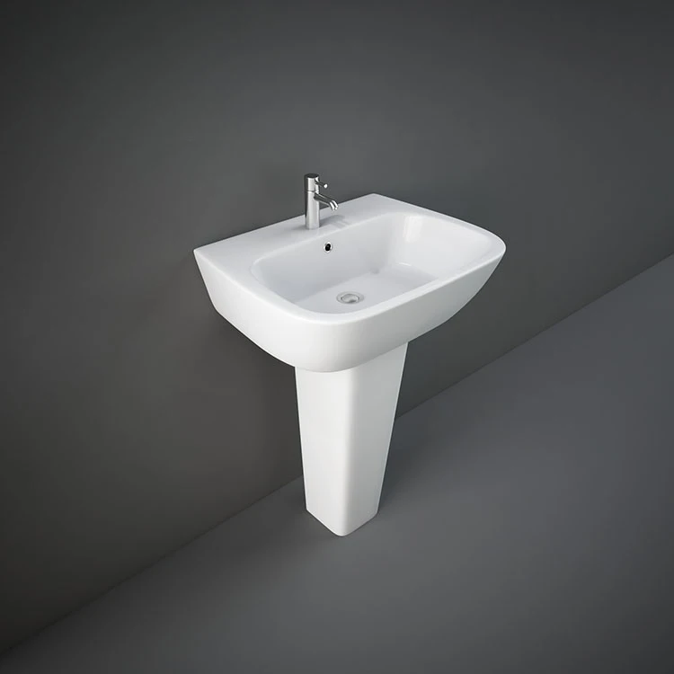 RAK ONE- ELENA WASH BASIN + FULL PEDESTAL (60CM)