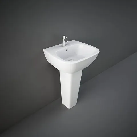 RAK ONE- ELENA WASH BASIN + FULL PEDESTAL (50CM)