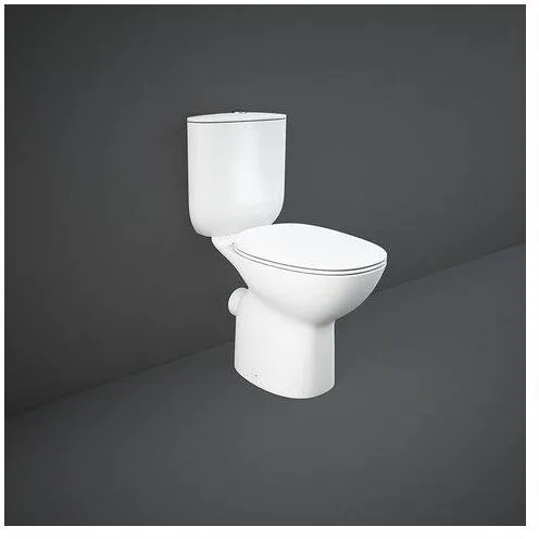 RAK MORNING - RIMLESS CC (P-TRAP) WC + WATER TANK + UREA (NORMAL CLOSE) SEAT & COVER (64CM) COMFORT HEIGHT (42CM)
