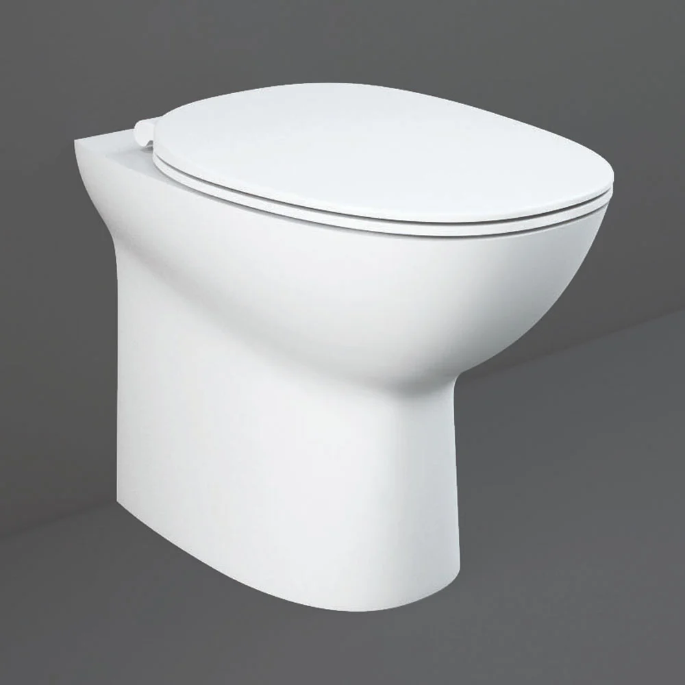 RAK MORNING - RIMLESS BTW (P-TRAP) WC W/ UREA(NORMAL CLOSE) SEAT & COVER (52CM)