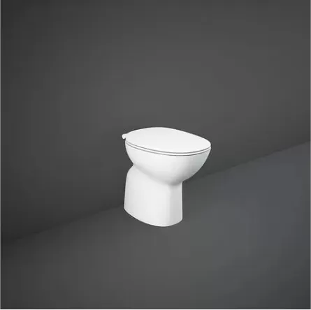 RAK MORNING - RIMLESS BTW (S-TRAP) WC W/ UREA(NORMAL CLOSE) SEAT & COVER (52CM) COMFORT HEIGHT (42CM)