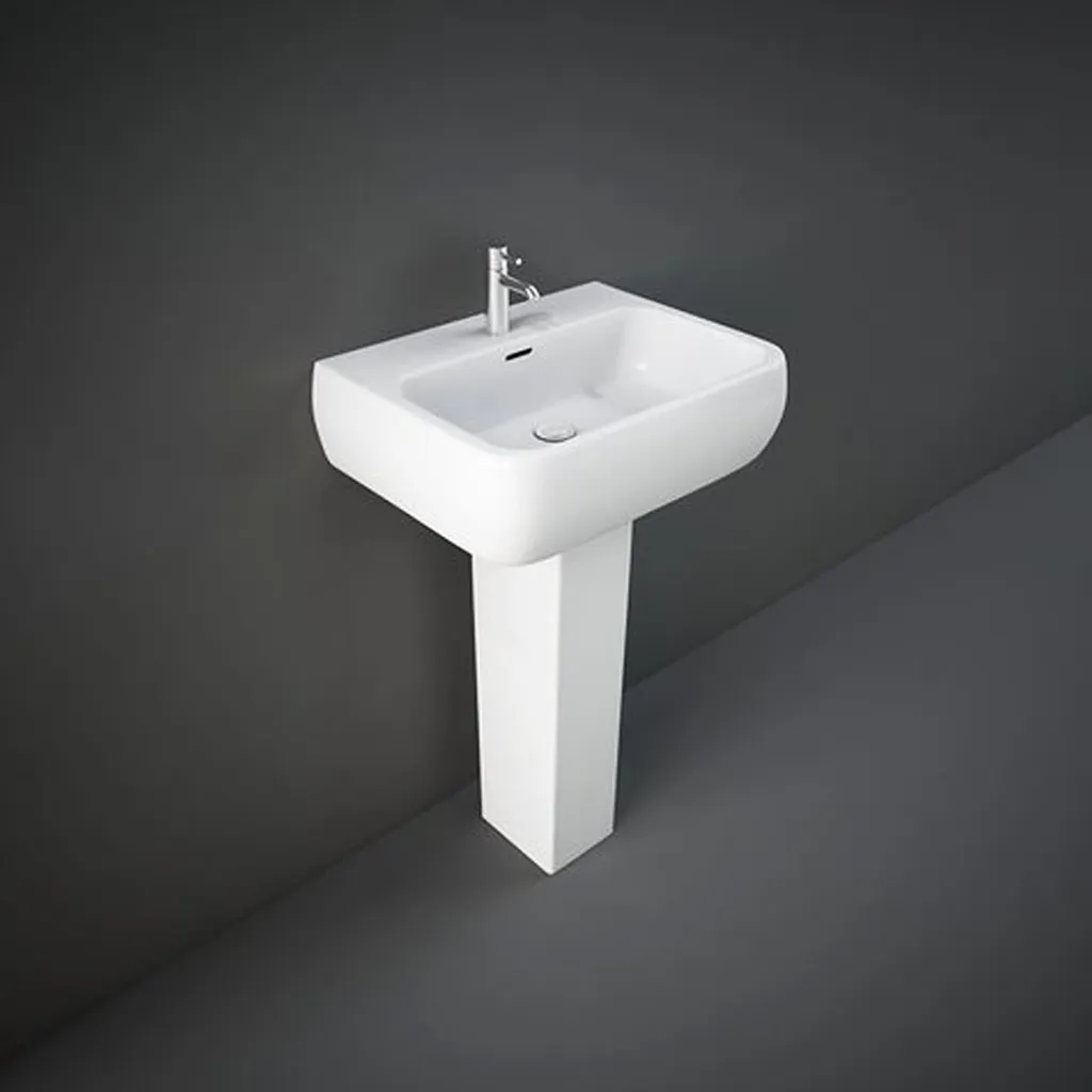 METROPOLITAN WASH BASIN W/ FULL PEDESTAL (52CM)