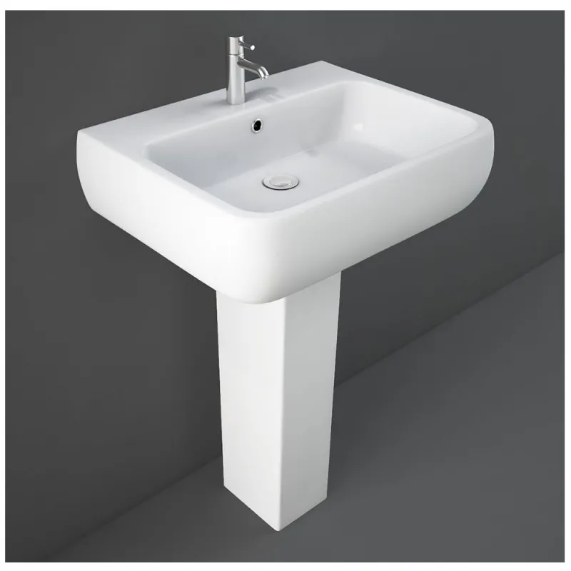 METROPOLITAN WASH BASIN W/ FULL PEDESTAL (60CM)