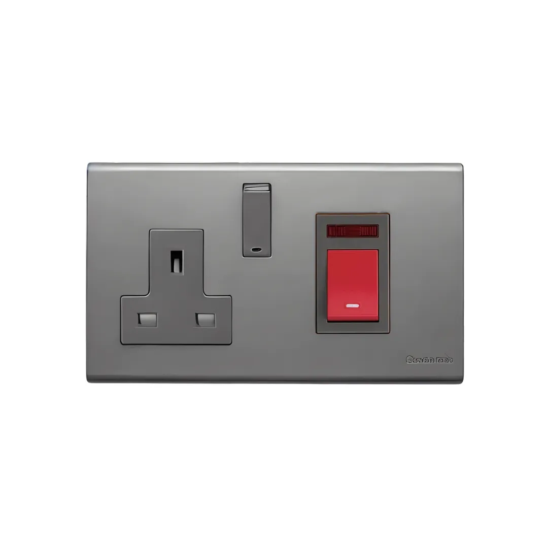 COOKER CONTROL UNIT 45A SWITCH+13A SKT REFINA METALLIC GRAY WEB111169MH - PANASONIC