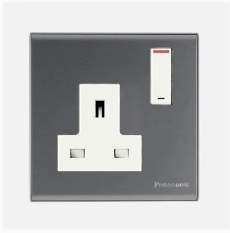 13A 1G SOCKET REFINA METALLIC GRAY WEB11119MH - PANASONIC