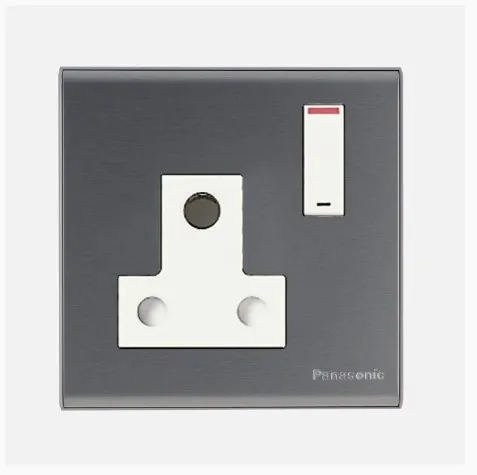 15A 1G ROUND PIN SOCKET REFINA METALLIC GRAY WEB1131MHK - PANASONIC