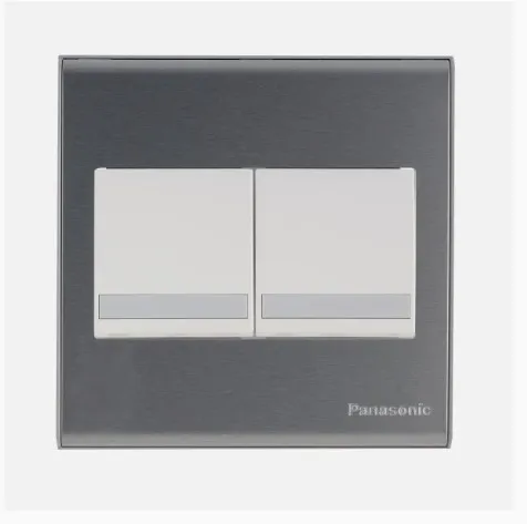 16A 2G 2W SWITCH REFINA METALLIC WHITE WEBP525227MW - PANASONIC