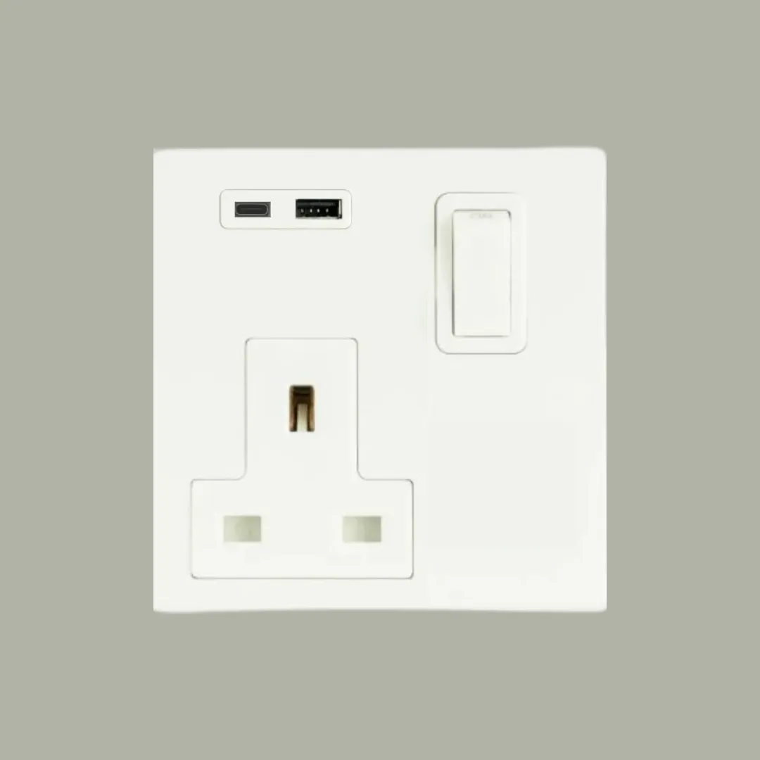 13A 1G SOCKET WITH USB (A+C) WIDE WHITE WEB11113 - PANASONIC