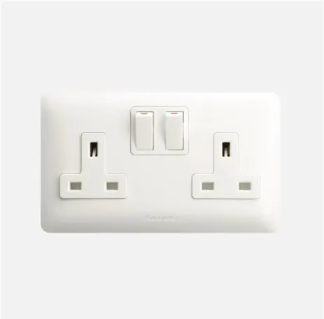 13A 2G DP SWITCHED SOCKET SIMPLUS WHITE WSBC1221W - PANASONIC