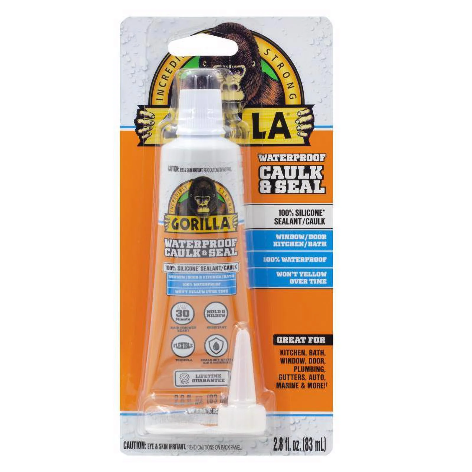 GORILLA SEALANT TUBE 2.8OZ 6PC DISP 8090002