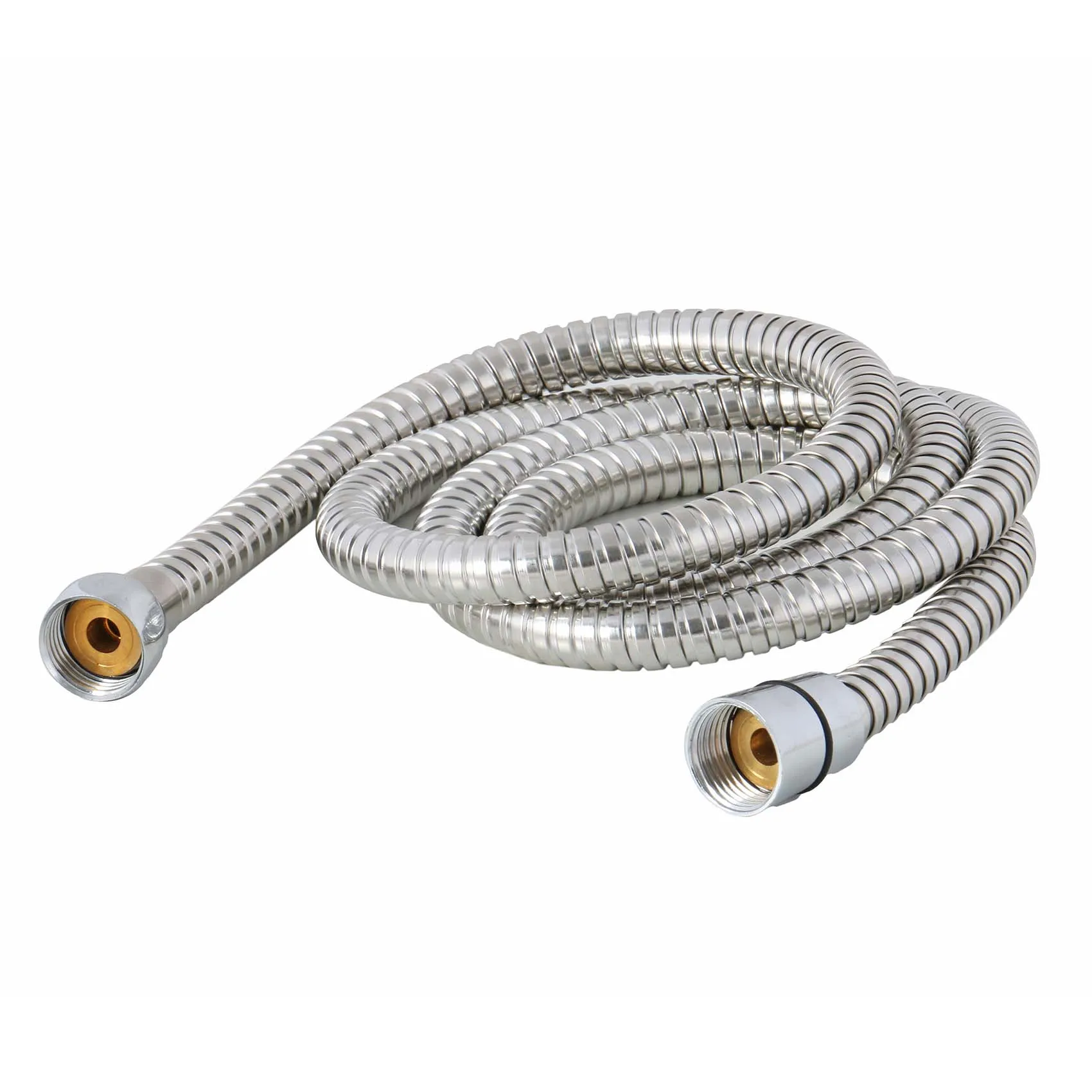 VERKK FLEXIBLE HOSE STAINLESS STEEL DOUBLE LOCK, CHROME PLATED, 13.5MM*150CM