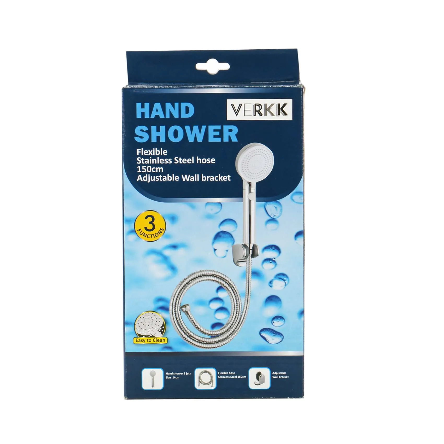 VERKK HAND SHOWER, 3 JETS, DIA 9CM