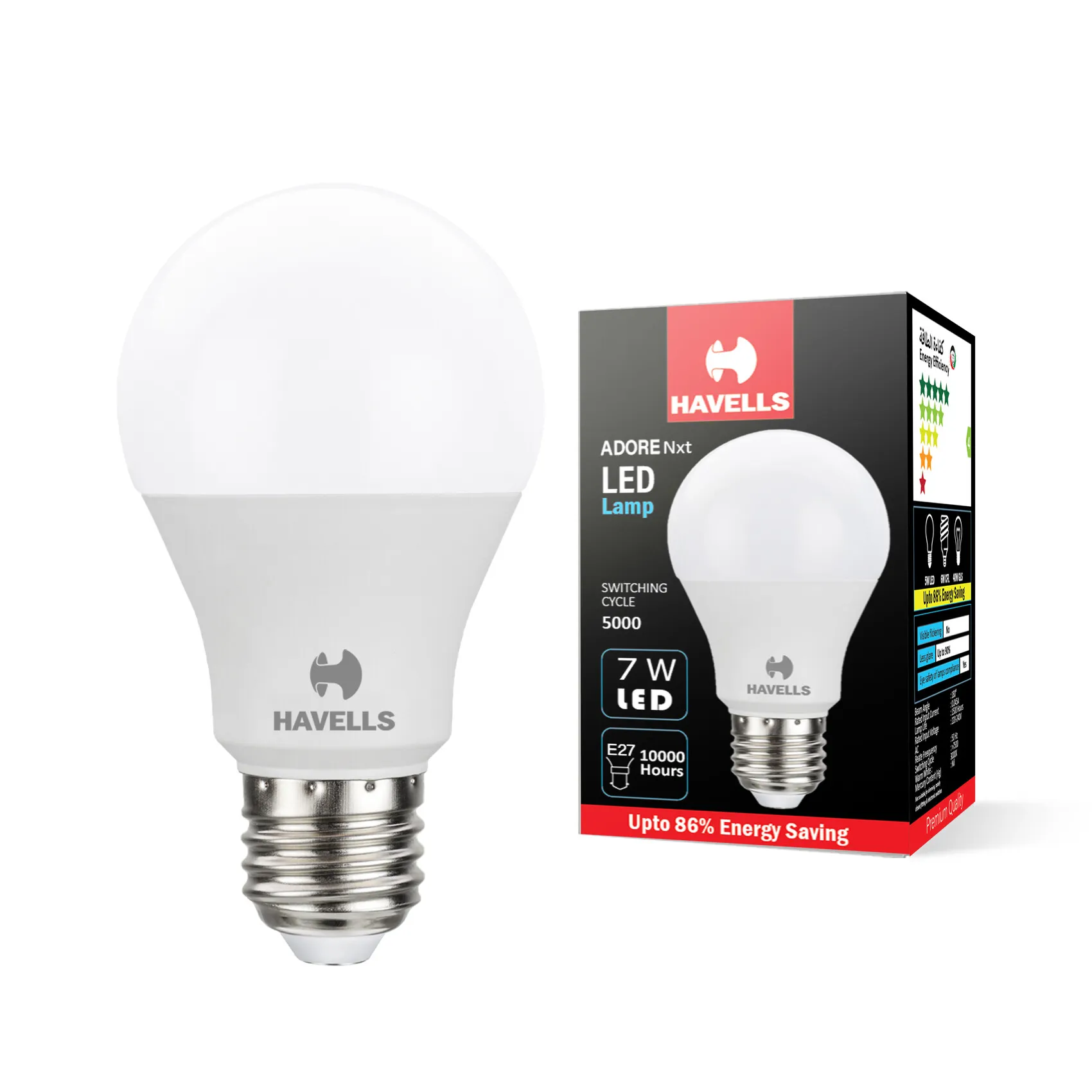 Havells LED BULB 7W E27 DAY LIGHT - A60 LSSLNX1052