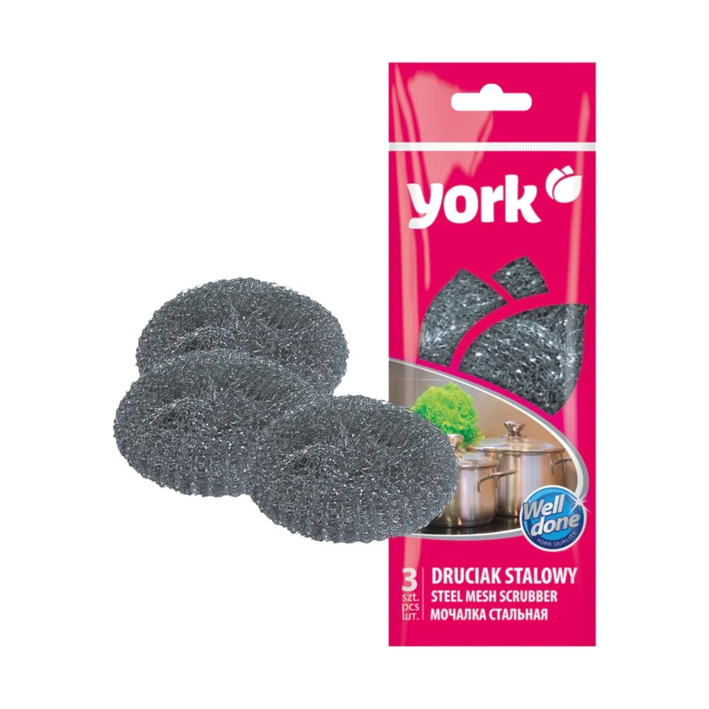 YORK Steel mesh scrubber 3 pcs 003010