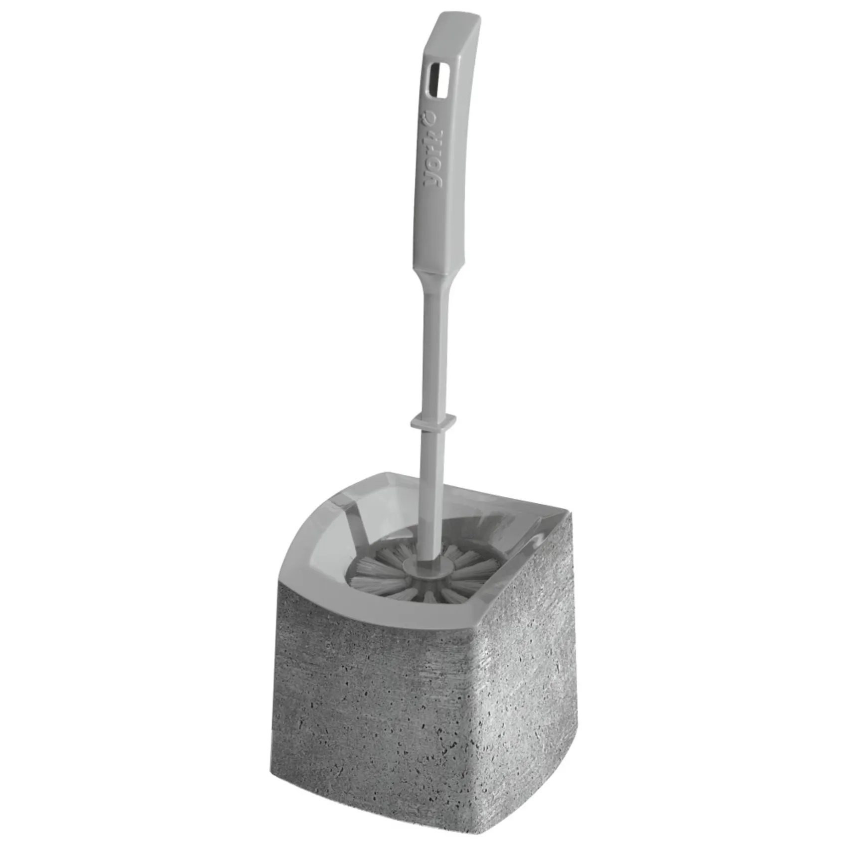 YORK Toilet BRUSH set 15CM 064085 WITH HOLDER GRAY  | CONCRETE PATTERN