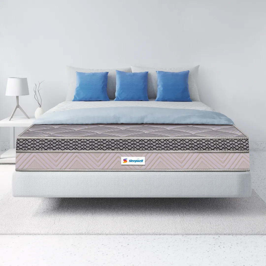 Sleepwell Fitrest Classic | Acuprofile PU Foam | Queen Bed Size | Medium Firm | Neem Fresche Technology | Anti Sag Mattress (200L x 160W x 20H cm)