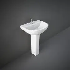 RAK COMPACT WASH BASIN W/ FULL PEDESTAL (55CM)