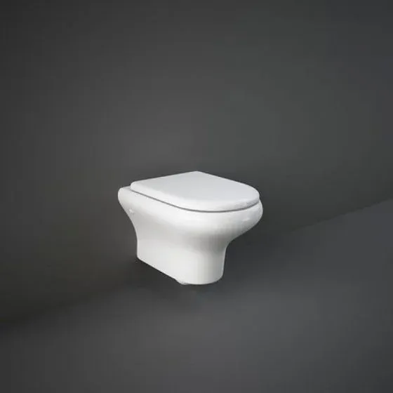 RAK COMPACT RIMLESS WALL HUNG WC W/ SEAT&COVER [UREA] (52CM)