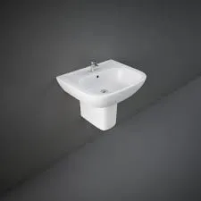 RAK - CAROLINE WASH BASIN W/ HALF PEDESTAL (55CM)