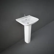 RAK - CAROLINE WASH BASIN W/ FULL PEDESTAL (55CM)