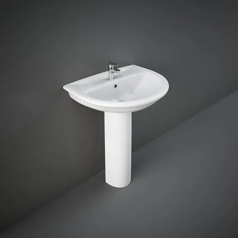 RAK - KARLA WASH BASIN W/ FULL PEDESTAL (60CM)