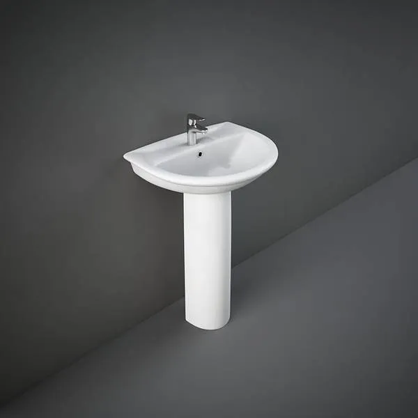 RAK - KARLA WASH BASIN W/ HALF PEDESTAL (65CM)