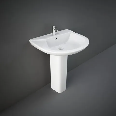 RAK LIWA WASH BASIN W/ FULL PEDESTAL (63CM)