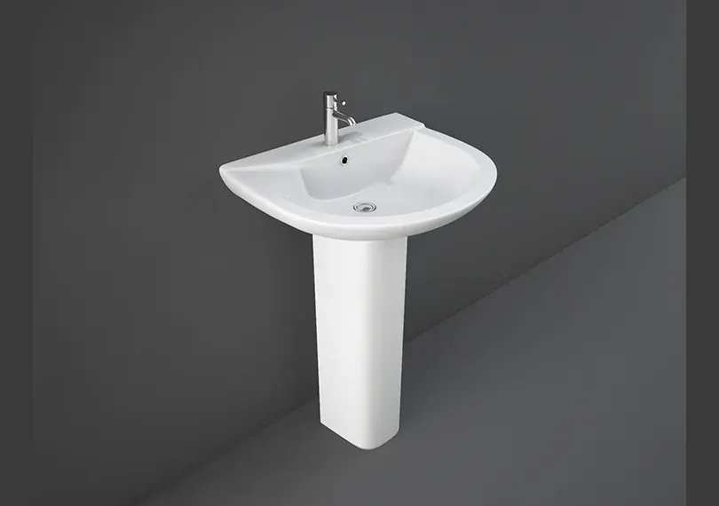 RAK LIWA WASH BASIN W/ FULL PEDESTAL (55CM)