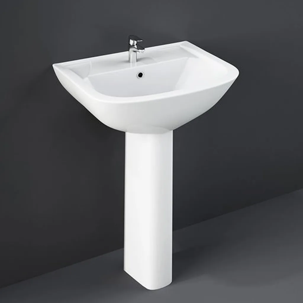 RAK - LARA WASH BASIN W/ FULL PEDESTAL (51CM)