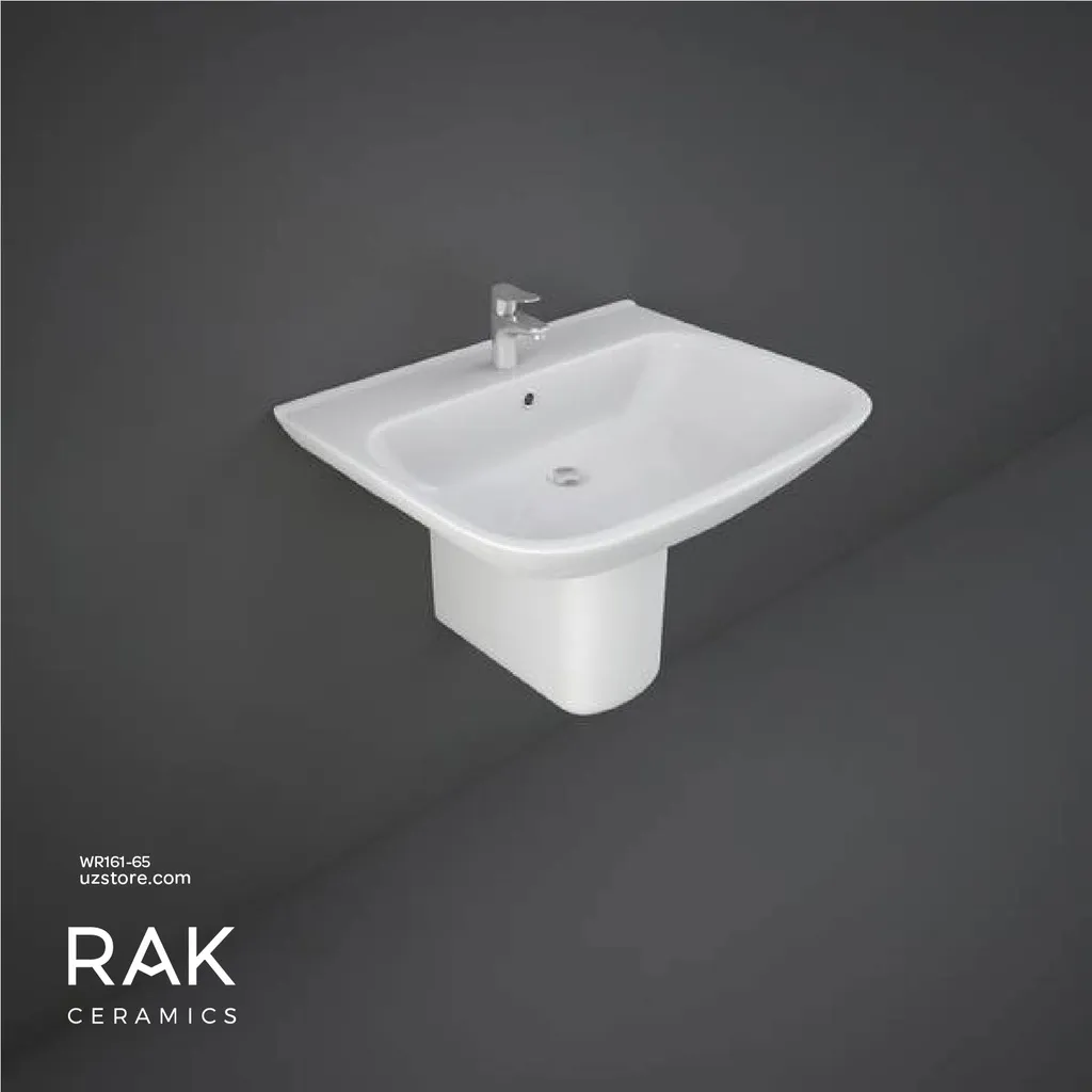 RAK - ORIGIN WASH BASIN W/HALF PEDESTAL (65CM)