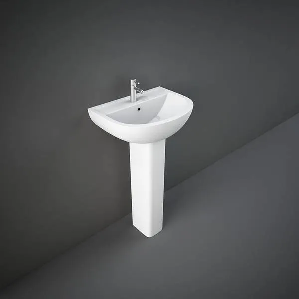 RAK - ORIGIN WASH BASIN W/ HALF PEDESTAL (52CM)