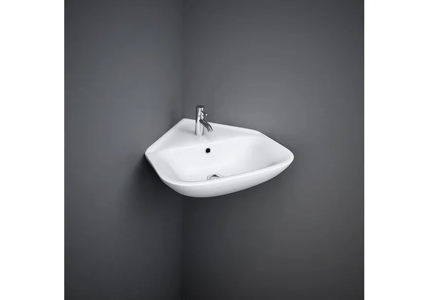 RAK - ORIGIN WASH BASIN (CORNER) W/FULL PEDESTAL (45CM)