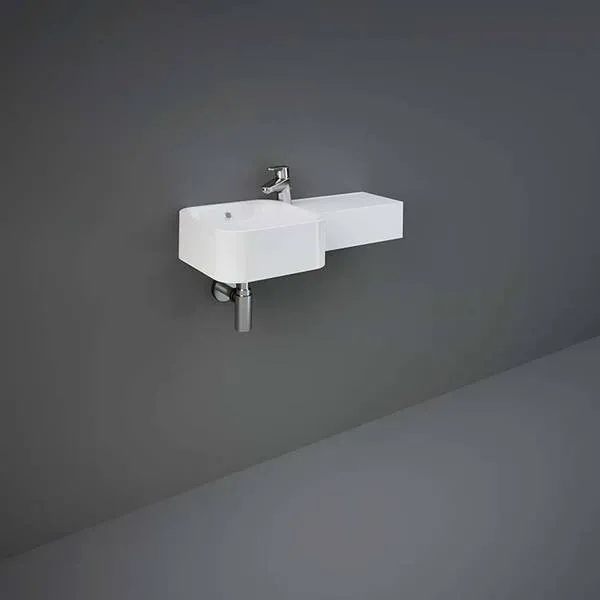 RAK-PETIT WASH BASIN SQUARED RIGHT LEDGE (NO TH)