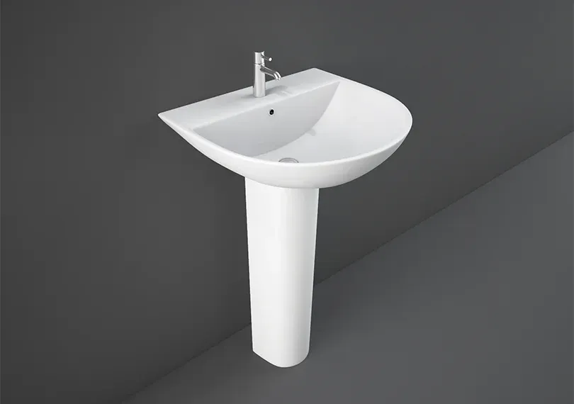 RAK - RESERVA WASH BASIN W/ HALF PEDESTAL (55CM)