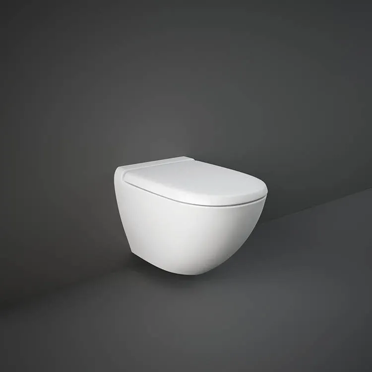 RAK - RESERVA RIMLESS WH WC (P-TRAP) W/ SEAT&COVER[UREA]SOFT CLOSE