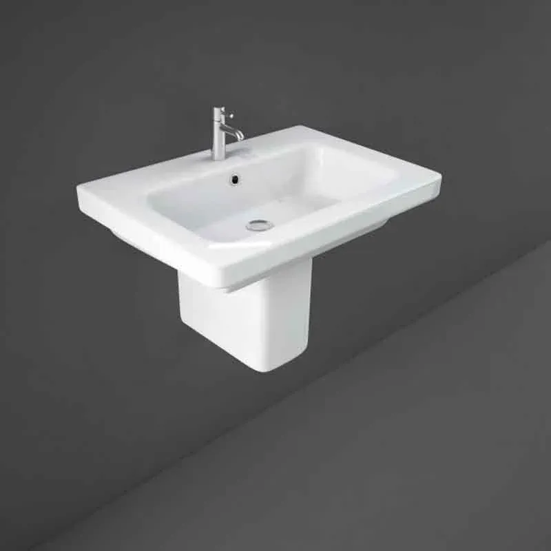 RAK - RESORT WASH BASIN W/ HALF PEDESTAL (65CM)