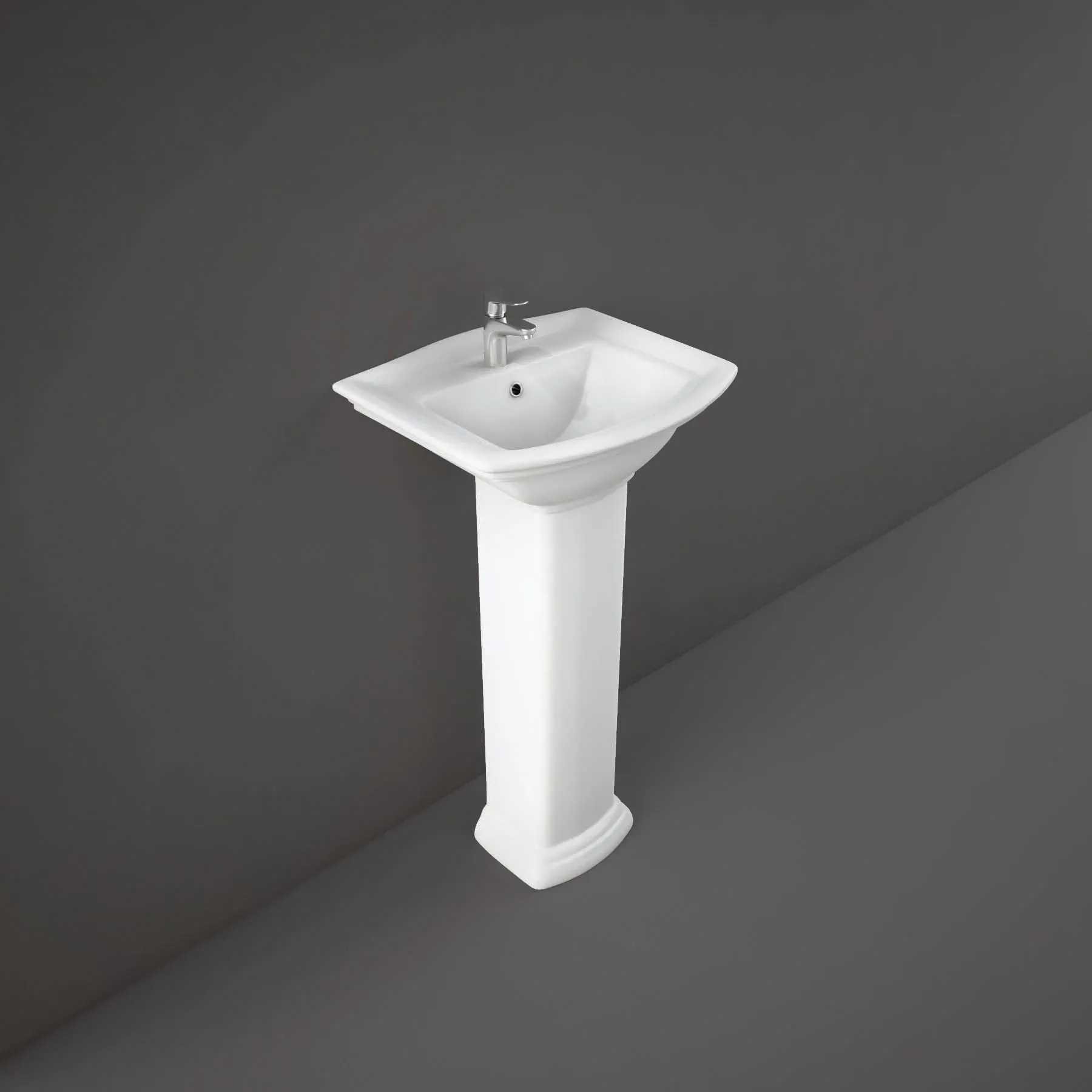 RAK - WASHINGTON WASH BASIN W/ FULL PEDESTAL (45CM)