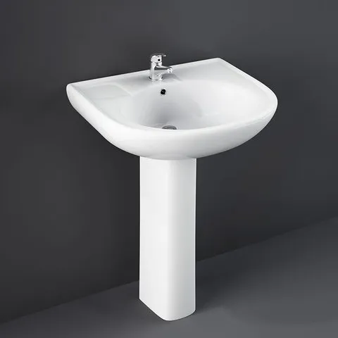 RAK - CYNTHIA WASH BASIN W/ FULL PEDESTAL (57CM)