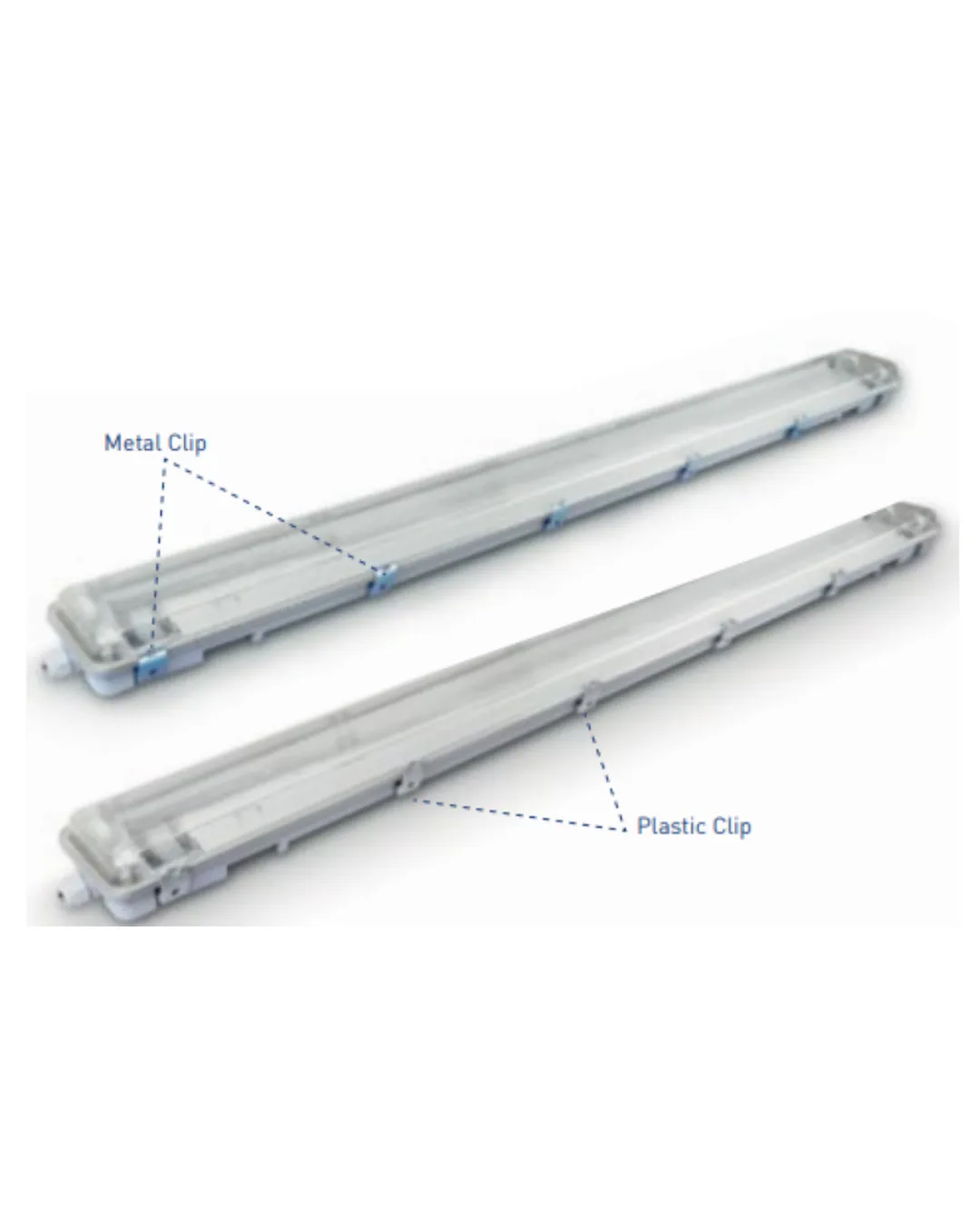 Aquatrong triproof fixture for 2ftx1 ABS+PC for LED Tube QUANTA