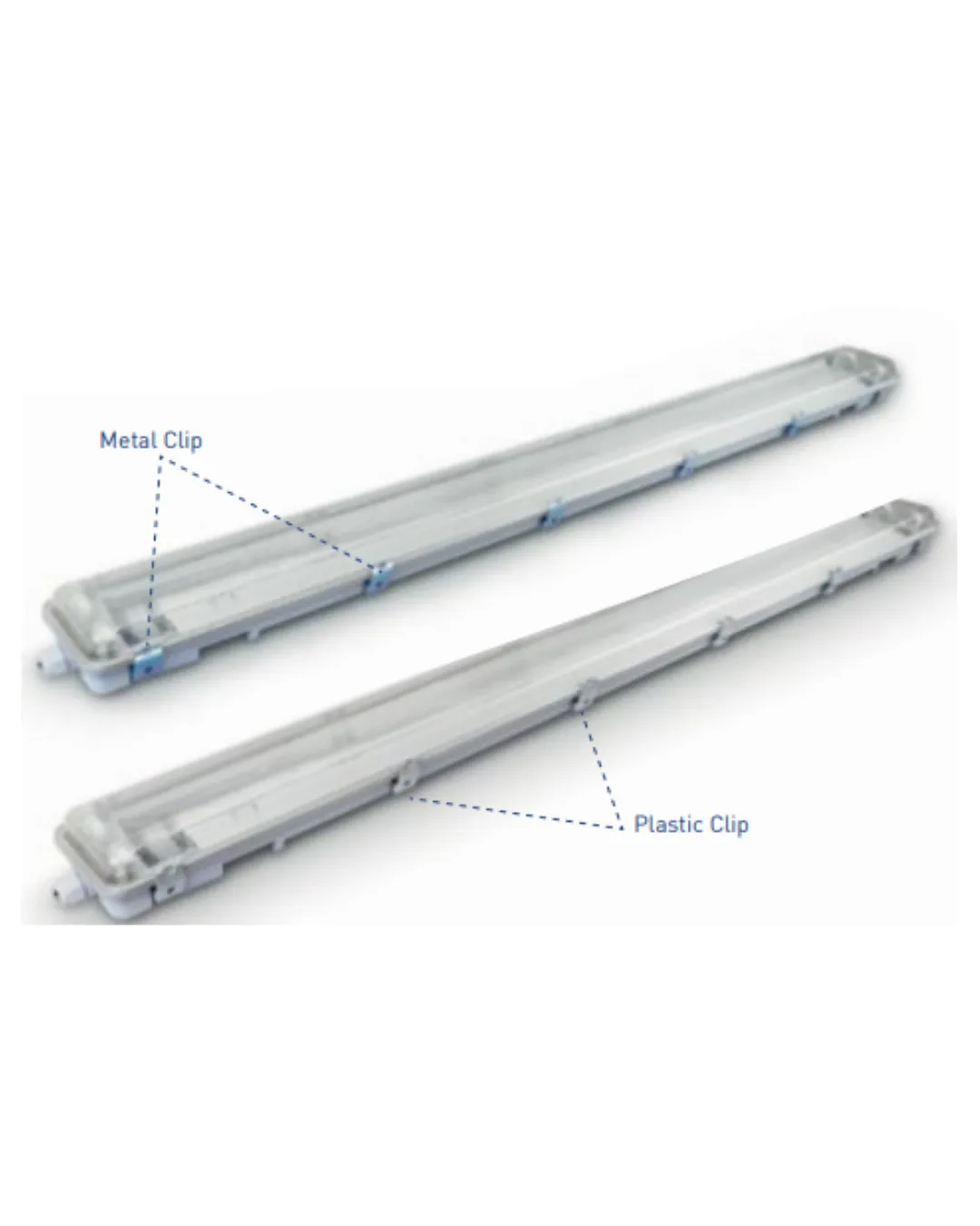 Aquatrong triproof fixture for 4ftx1 ABS+PC for LED Tube QUANTA