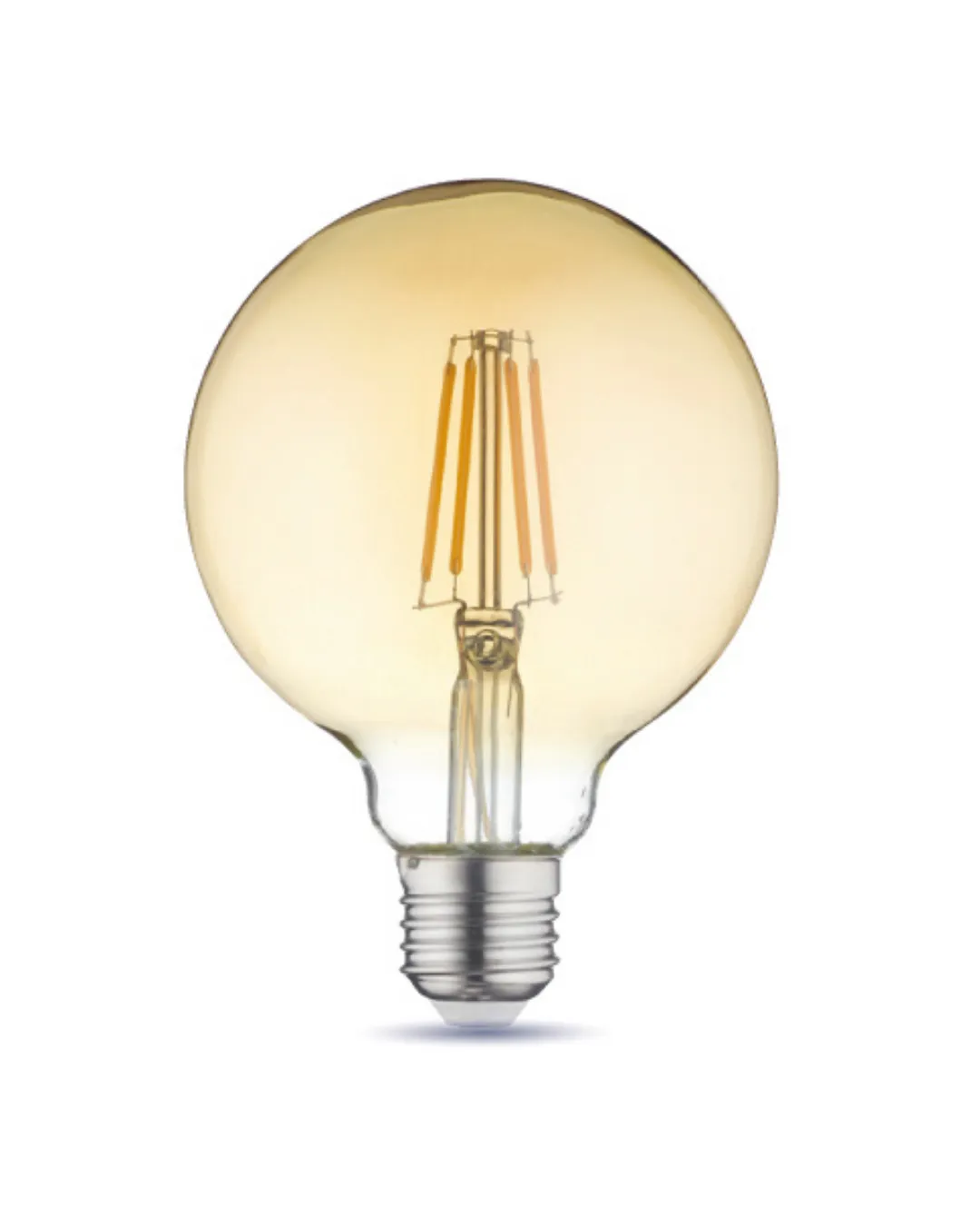Filamento 4W 2700K E27 G95 LED Filament bulb Amber Color (2 Years warrant