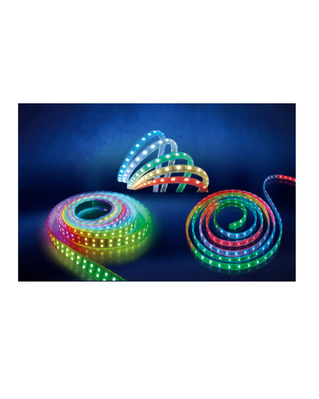 Flexolueto 2835 double 9W/m IP65 LED Strip Light with power cord and e