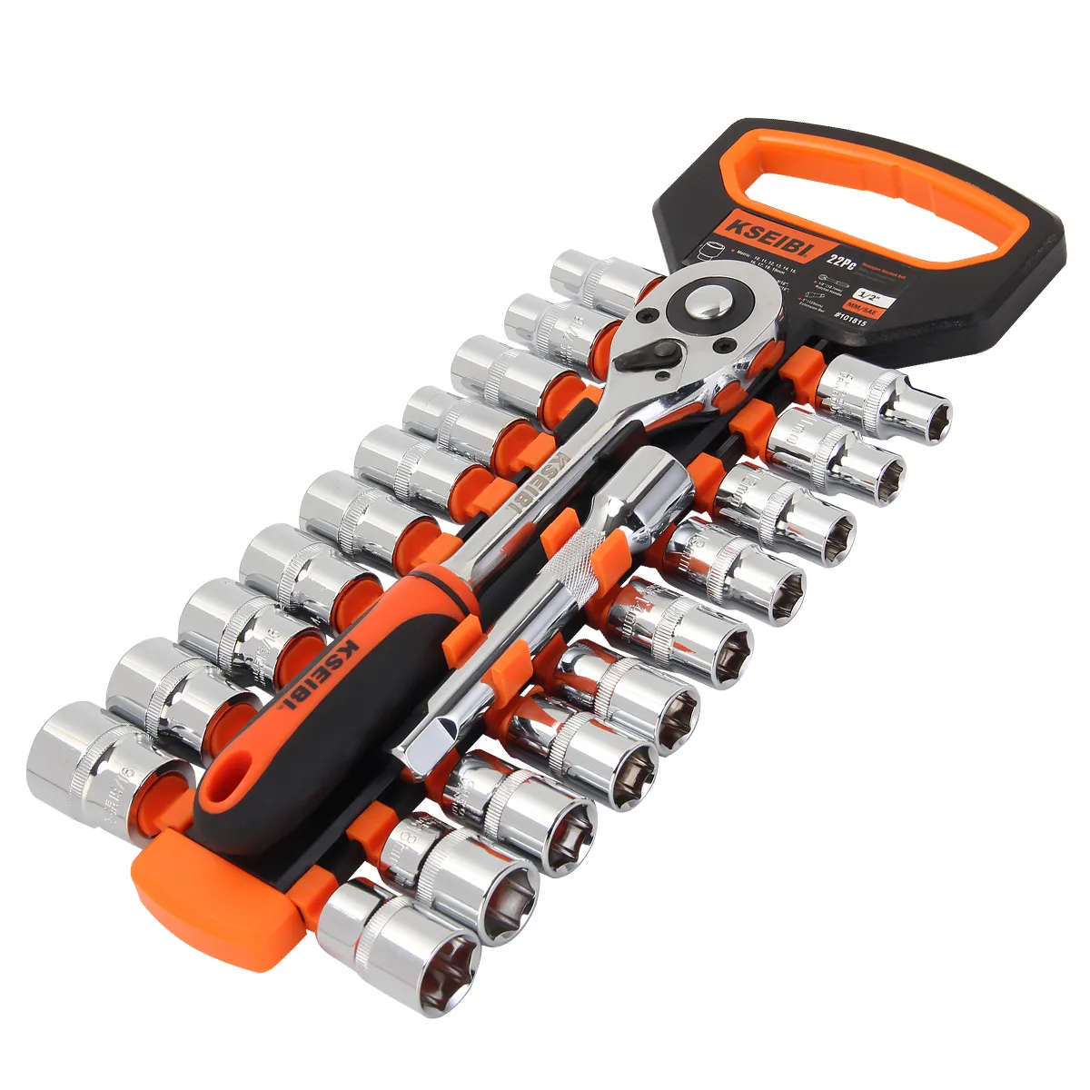 101815 - KSEIBI Hexagon Socket And Ratchet Set 1/2" 22-Pc