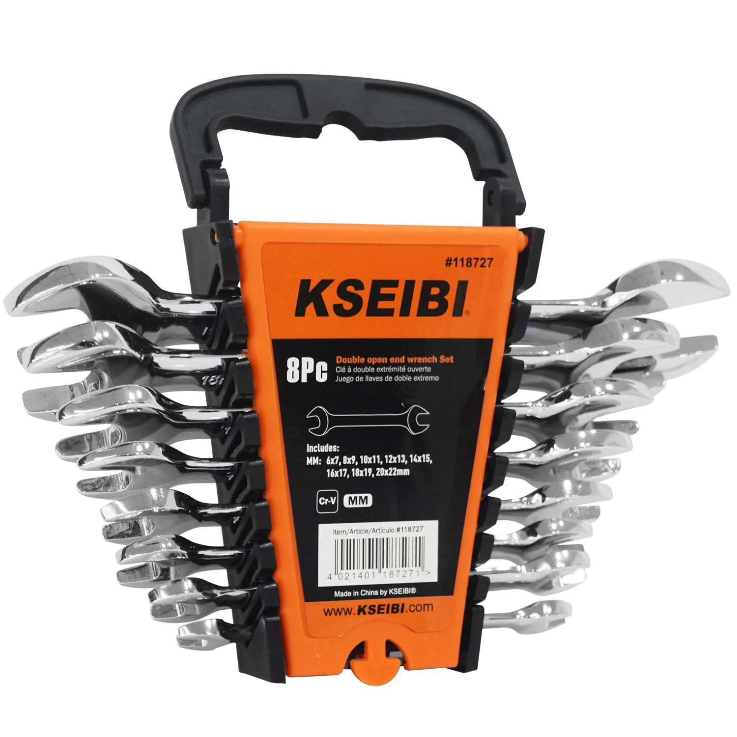 118727 - KSEIBI Double Open End Wrench Set 8-Pc