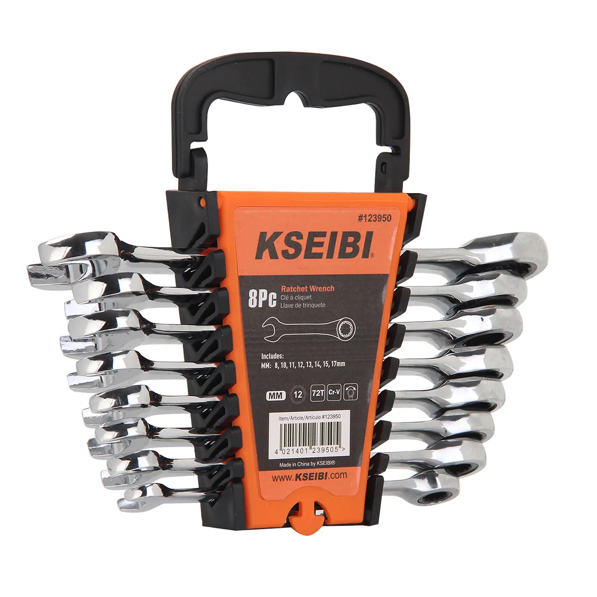 123955 - KSEIBI Ratchet Combination Wrench Set 8-Pc. 1/4" - 11/16"